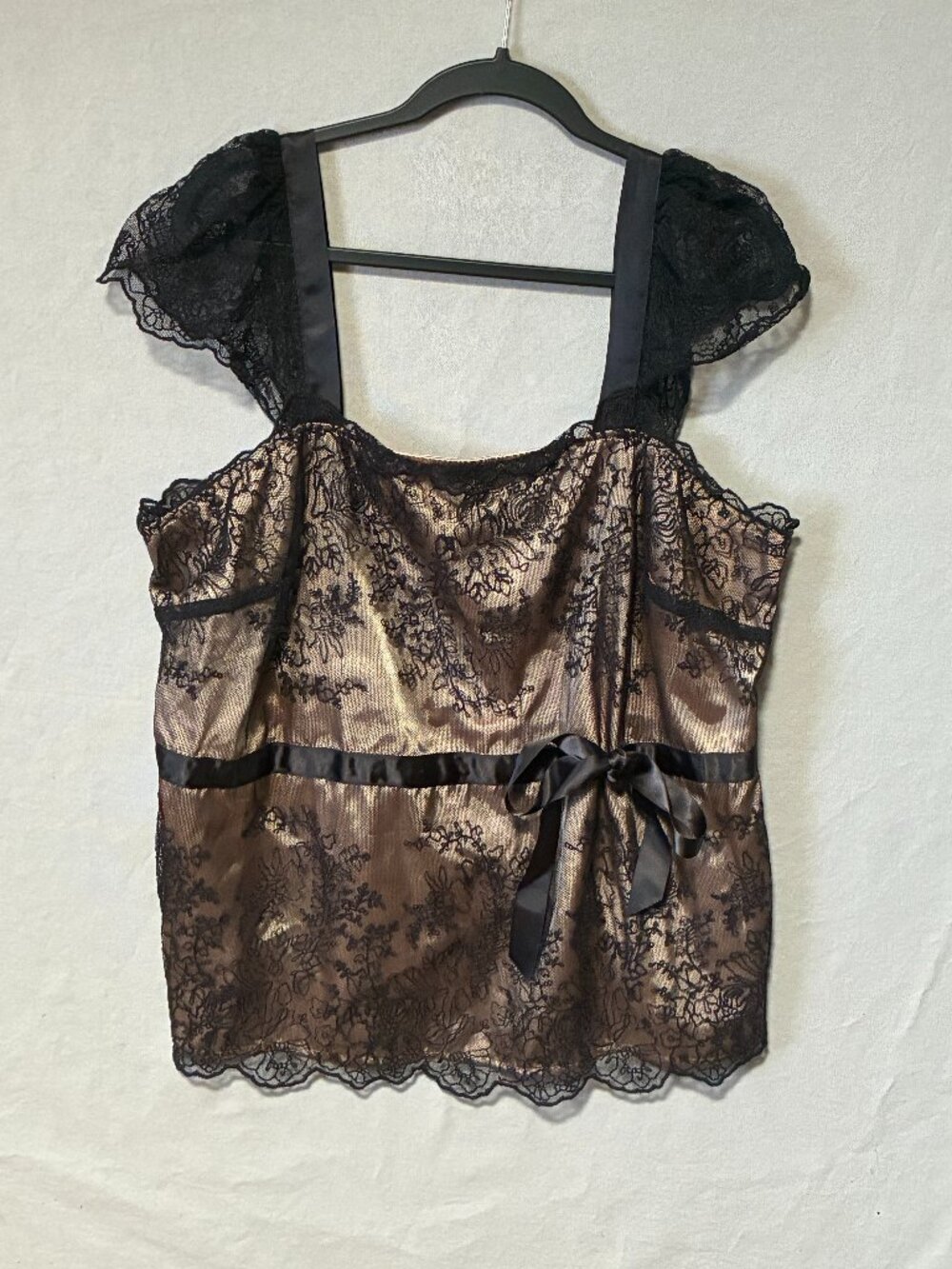 Lane Bryant Y2K Top Womens Plus 18/20 Lace Whimsigoth Sleeveless Babydoll Blouse